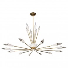 Brass multi-arm ceiling fixture